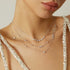 Gold Pavé Multi Beaded Chain Necklace